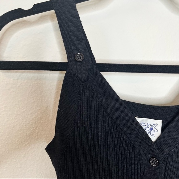 Vintage Roncelli black knit button down Maxi dress - Picture 4 of 10